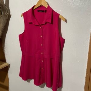 Dennis by Dennis Basso Sleeveless Peplum Blouse NWOT